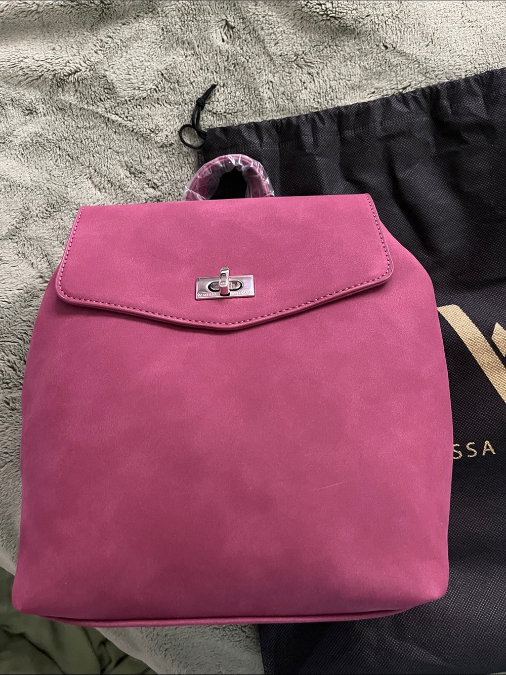 Vanessa Williams Posh Twist Suede Mini Backpack